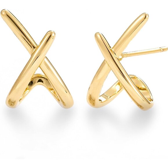 Jewelry - Women 14K Gold Stud Earrings Dainty Earrings Simple Gold Earrings Hypoallergenic